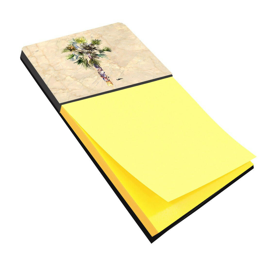 Palm Tree Watercolor Sticky Note Holder Refillable Dispenser Desk Accessory 3x3 Pad Gift