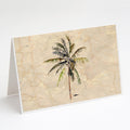 Palm Tree Greeting Cards Pack of 8 Blank Cards with Envelopes Whimsical A7 Size 5x7
