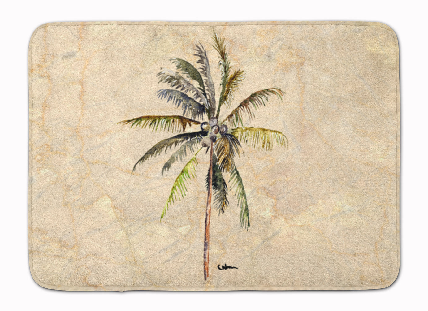 Palm Tree Memory Foam Kitchen Mat Machine Washable Anti-Fatigue Cushion Comfort Bath or Kitchen Rug