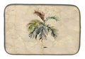 Palm Tree Dish Drying Mat Absorbent Dish Drying Mat Pad for Kitchen Counter Dish Drainer Mat for Countertop, 14 x 21", Multicolor