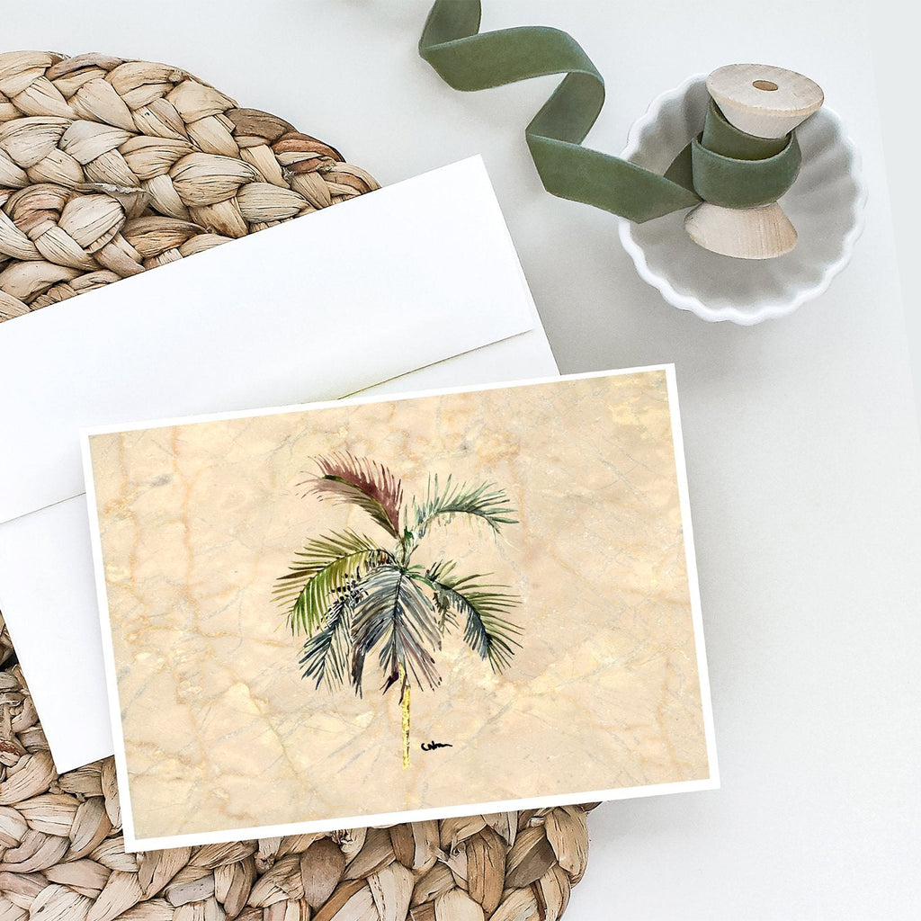 Palm Tree Greeting Cards Pack of 8 Blank Cards with Envelopes Whimsical A7 Size 5x7