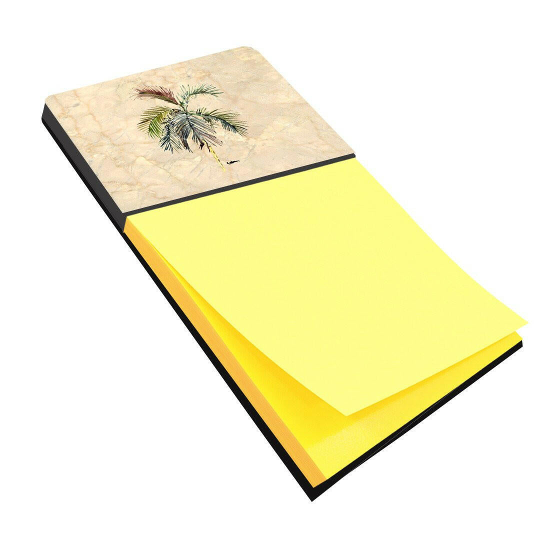 Palm Tree Watercolor Sticky Note Holder Refillable Dispenser Desk Accessory 3x3 Pad Gift