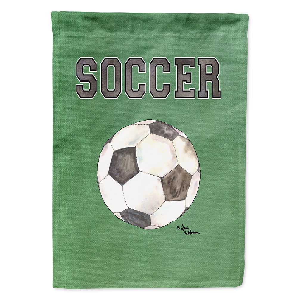 Soccer House Flag 28x40 Porch Sleeve Pole Decorative Outside Yard Banner Artwork Wall Hanging, Polyester