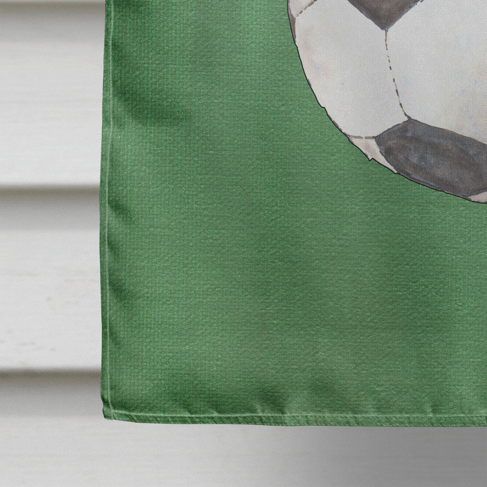 Soccer House Flag 28x40 Porch Sleeve Pole Decorative Outside Yard Banner Artwork Wall Hanging, Polyester