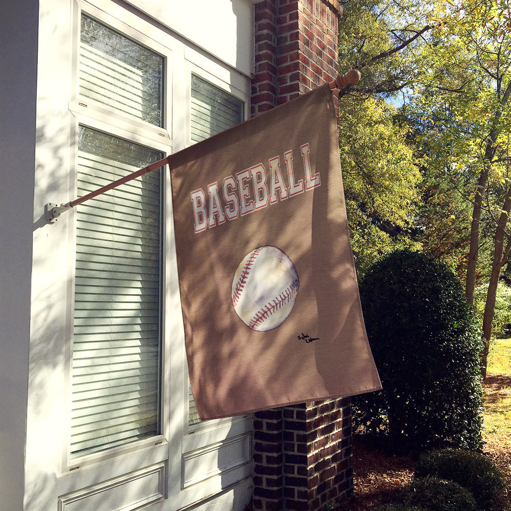 Baseball House Flag 28x40 Porch Sleeve Pole Decorative Outside Yard Banner Artwork Wall Hanging, Polyester