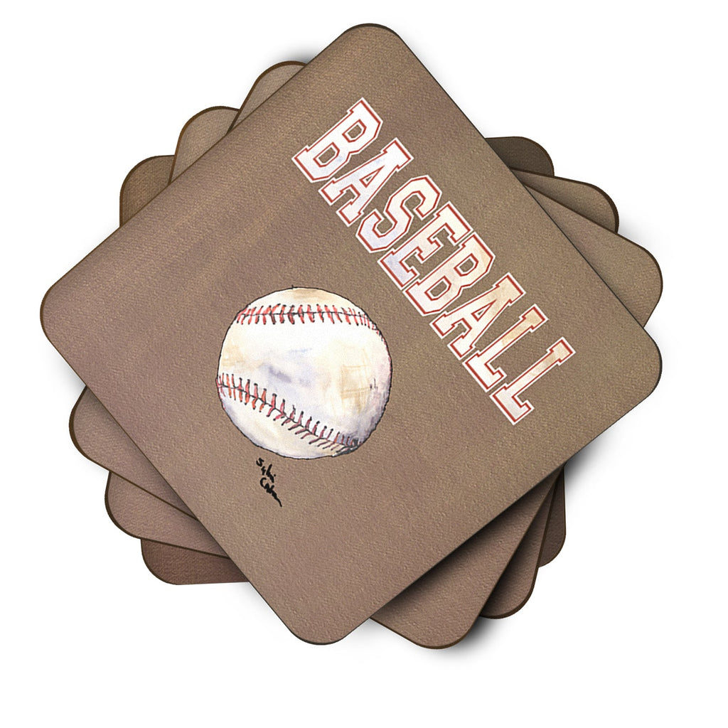 Baseball Foam Coasters Set of 4 Cup Coasters for Indoor Outdoor, Tabletop Protection, Anti Slip, Mouse pad Material