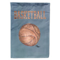 Basketball House Flag 28x40 Porch Sleeve Pole Decorative Outside Yard Banner Artwork Wall Hanging, Polyester