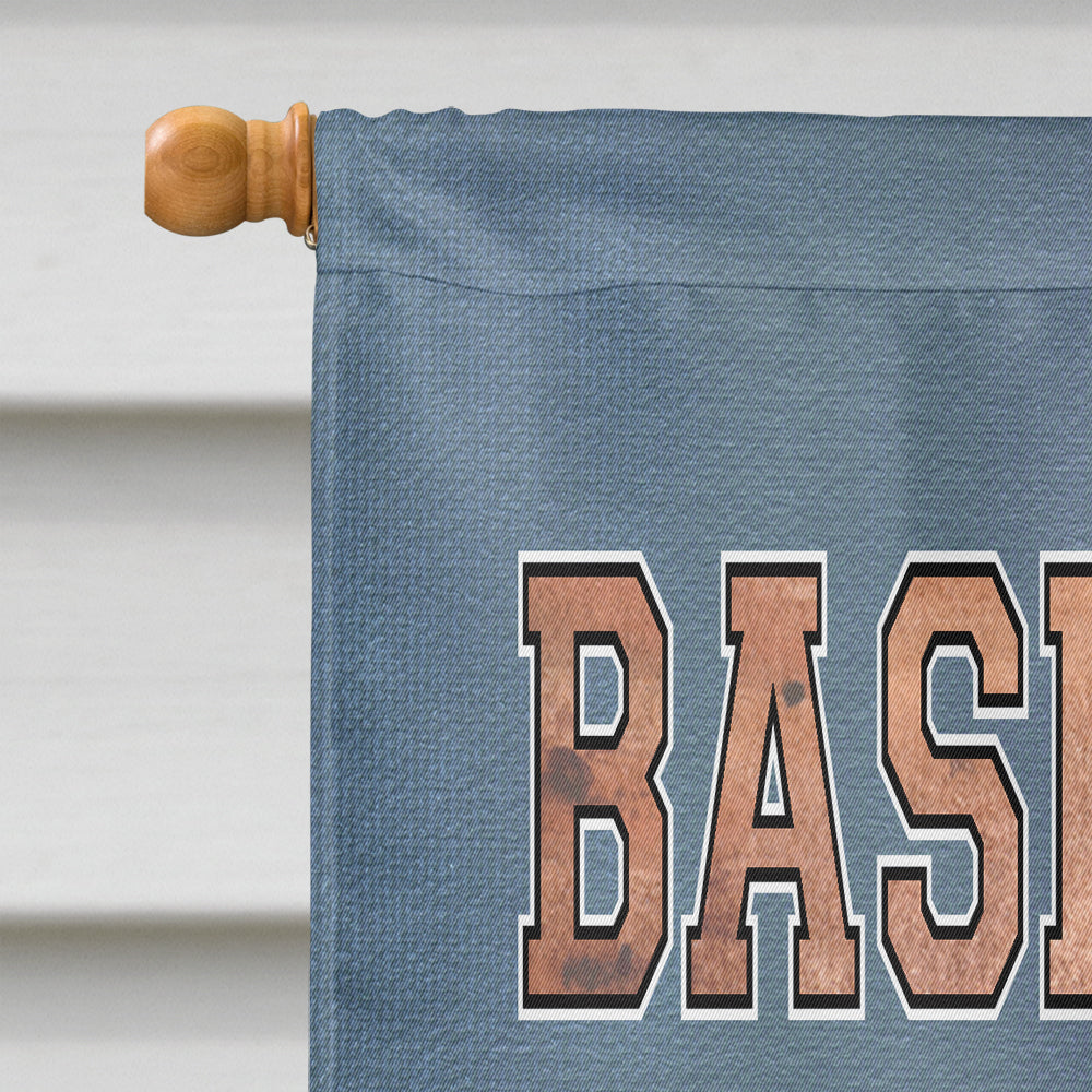 Basketball House Flag 28x40 Porch Sleeve Pole Decorative Outside Yard Banner Artwork Wall Hanging, Polyester