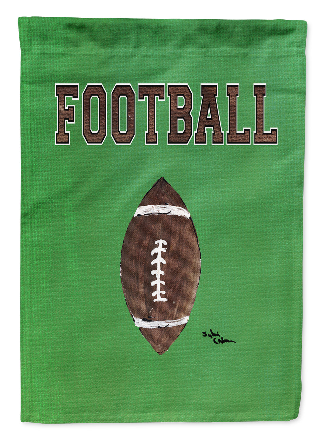 Football House Flag 28x40 Porch Sleeve Pole Decorative Outside Yard Banner Artwork Wall Hanging, Polyester