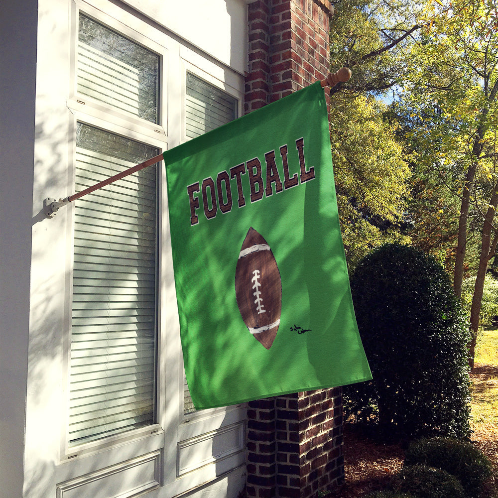 Football House Flag 28x40 Porch Sleeve Pole Decorative Outside Yard Banner Artwork Wall Hanging, Polyester