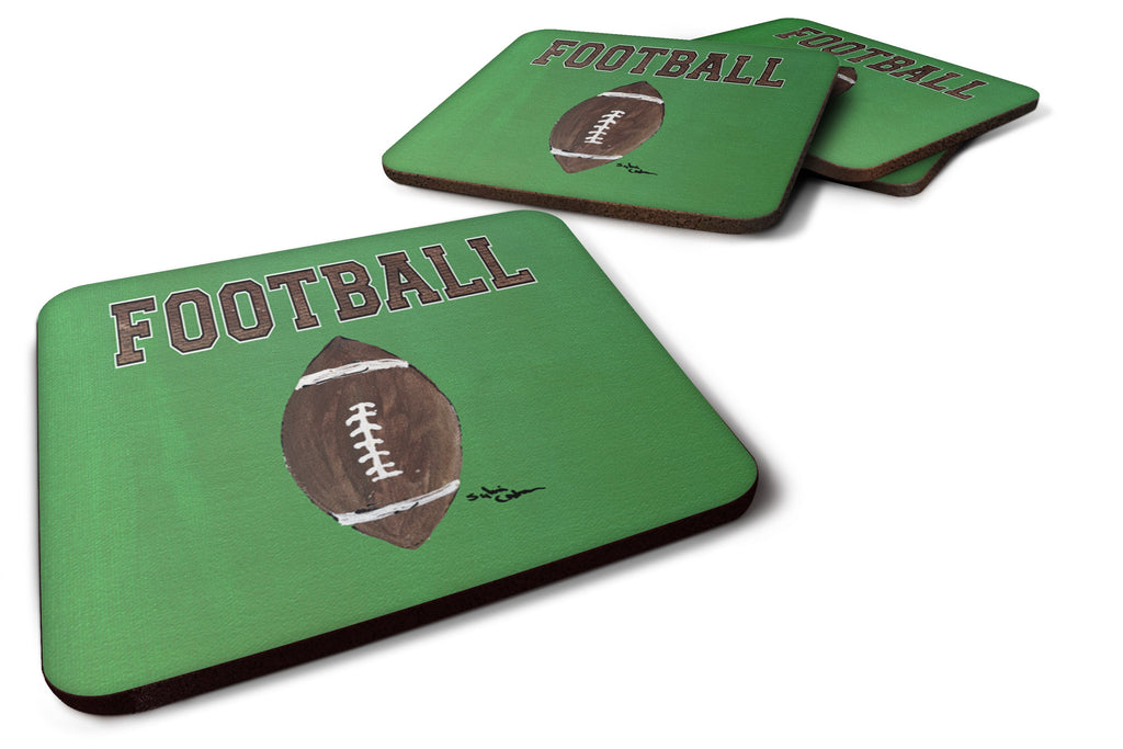 Football Foam Coasters Set of 4 Cup Coasters for Indoor Outdoor, Tabletop Protection, Anti Slip, Mouse pad Material