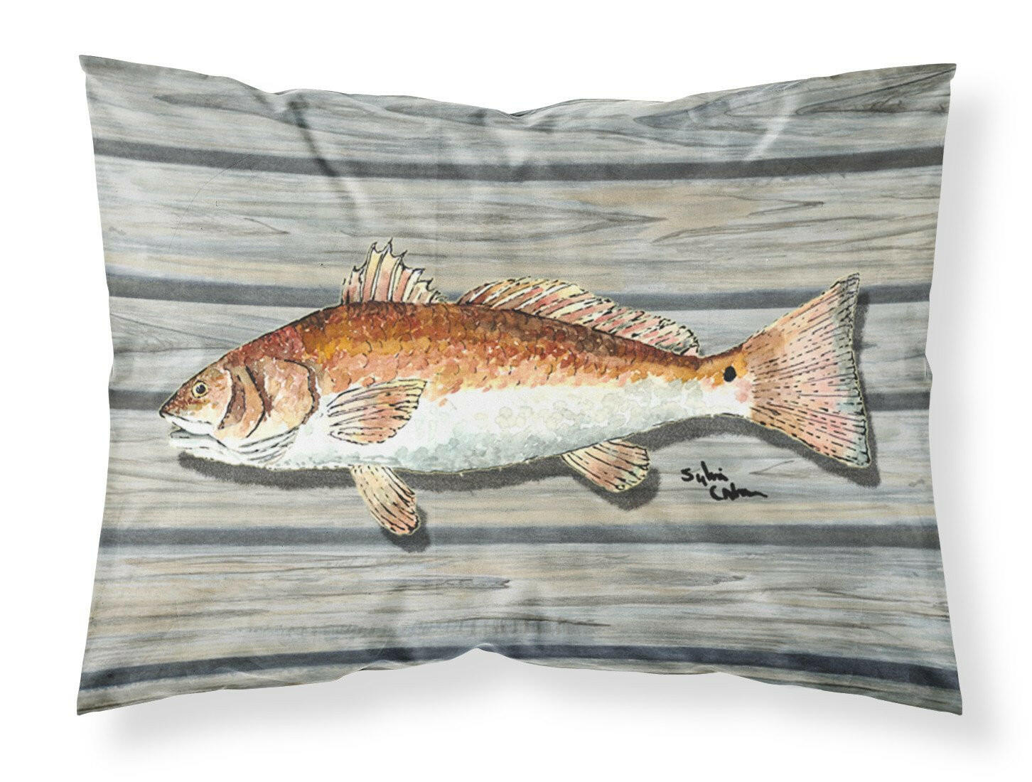 Red Fish Standard Pillowcase Lightweight Super Soft Easy Care Decorative Artwork Pillowcase, Standard