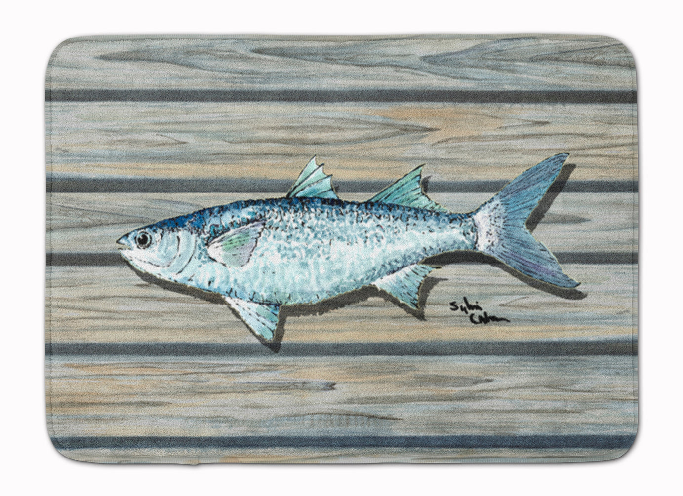 Fish Mullet Memory Foam Kitchen Mat Machine Washable Anti-Fatigue Cushion Comfort Bath or Kitchen Rug
