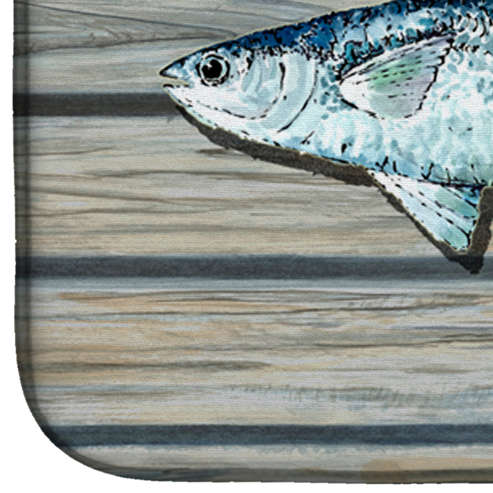 Fish Mullet Dish Drying Mat Absorbent Dish Drying Mat Pad for Kitchen Counter Dish Drainer Mat for Countertop, 14 x 21", Multicolor