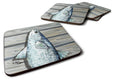 Fish Mullet Foam Coasters Set of 4 Cup Coasters for Indoor Outdoor, Tabletop Protection, Anti Slip, Mouse pad Material