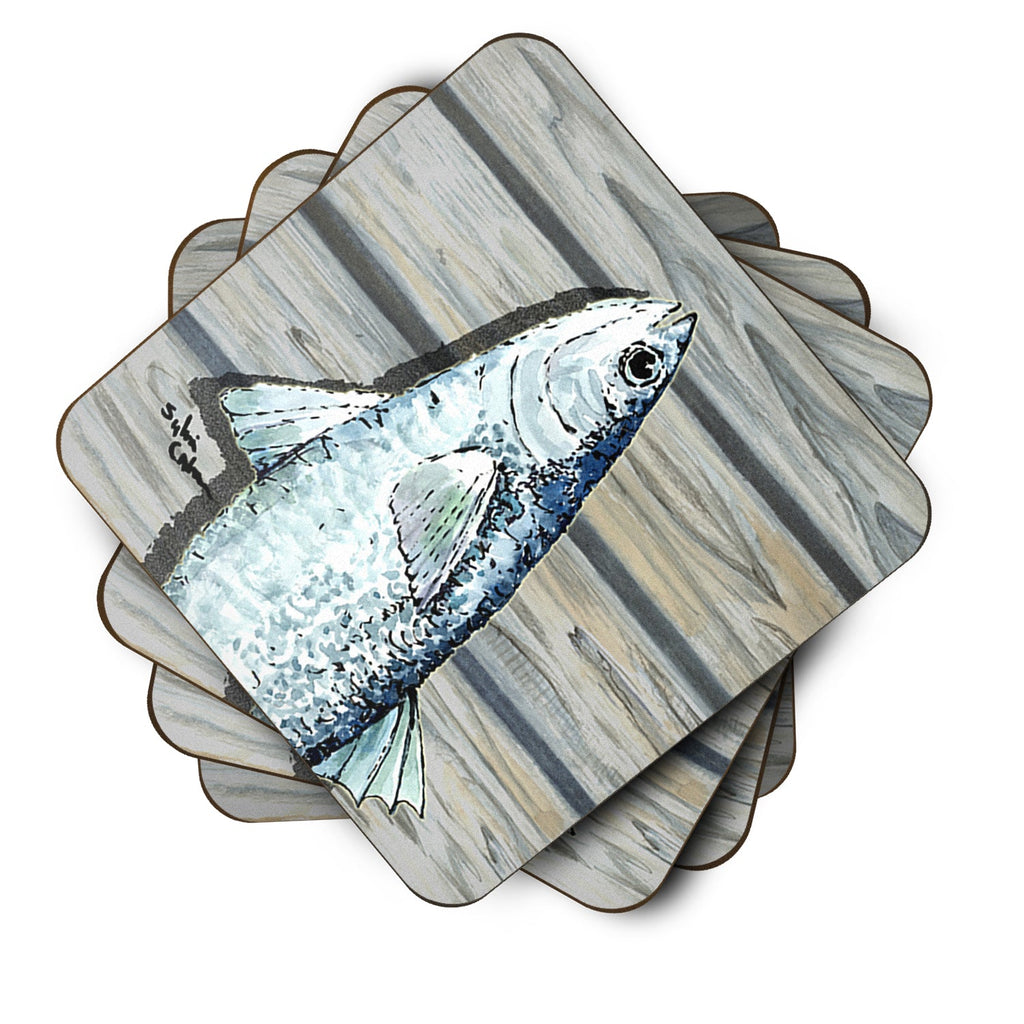 Fish Mullet Foam Coasters Set of 4 Cup Coasters for Indoor Outdoor, Tabletop Protection, Anti Slip, Mouse pad Material