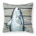 Fish Mullet Decorative Throw Pillow 14x14 Indoor Outdoor Accent Cushion, Fabric Cover with Insert for Sofa, Bed, Porch & Living Room