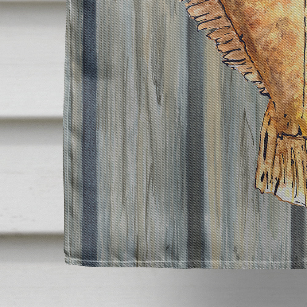 Fish Flounder House Flag 28x40 Porch Sleeve Pole Decorative Outside Yard Banner Artwork Wall Hanging, Polyester