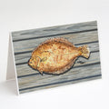 Fish Flounder Greeting Cards Pack of 8 Blank Cards with Envelopes Whimsical A7 Size 5x7