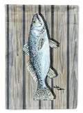 Fish Trout House Flag 28x40 Porch Sleeve Pole Decorative Outside Yard Banner Artwork Wall Hanging, Polyester