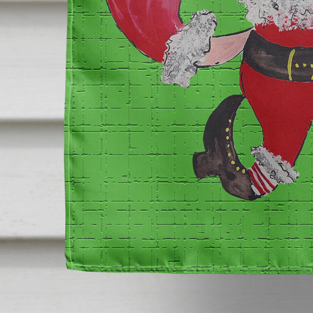 Christmas Fleur de lis Santa Claus House Flag 28x40 Porch Sleeve Pole Decorative Outside Yard Banner Artwork Wall Hanging, Polyester
