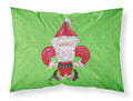 Christmas Fleur de lis Santa Claus Standard Pillowcase Lightweight Super Soft Easy Care Decorative Artwork Pillowcase, Standard