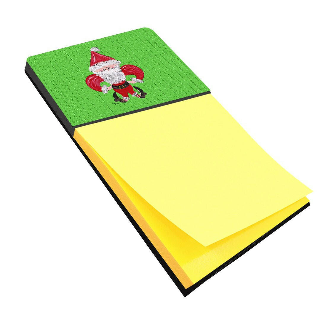 Christmas Fleur de lis Santa Claus Watercolor Sticky Note Holder Refillable Dispenser Desk Accessory 3x3 Pad Gift