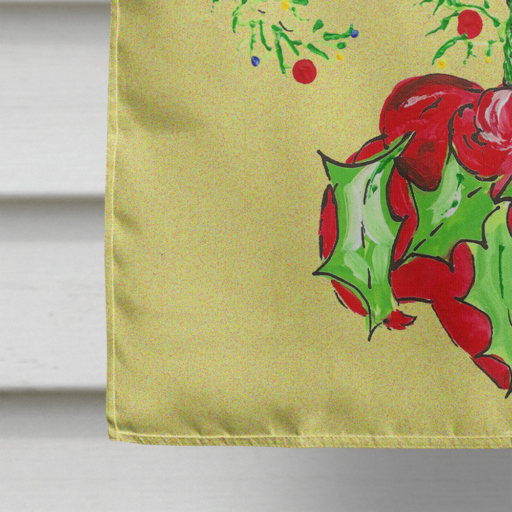 Christmas Tree Fleur de lis House Flag 28x40 Porch Sleeve Pole Decorative Outside Yard Banner Artwork Wall Hanging, Polyester