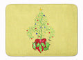 Christmas Tree Fleur de lis Memory Foam Kitchen Mat Machine Washable Anti-Fatigue Cushion Comfort Bath or Kitchen Rug