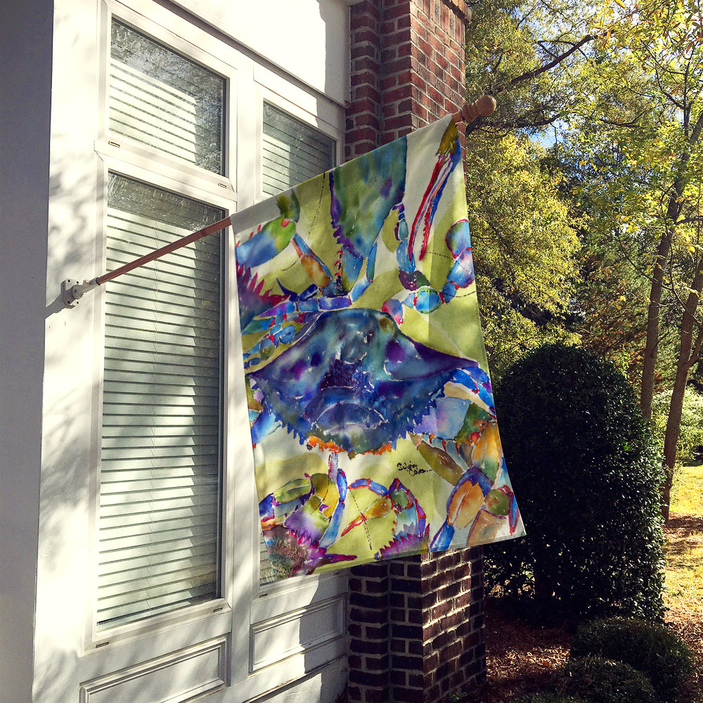 Crab All Over House Flag 28x40 Porch Sleeve Pole Decorative Outside Yard Banner Artwork Wall Hanging, Polyester