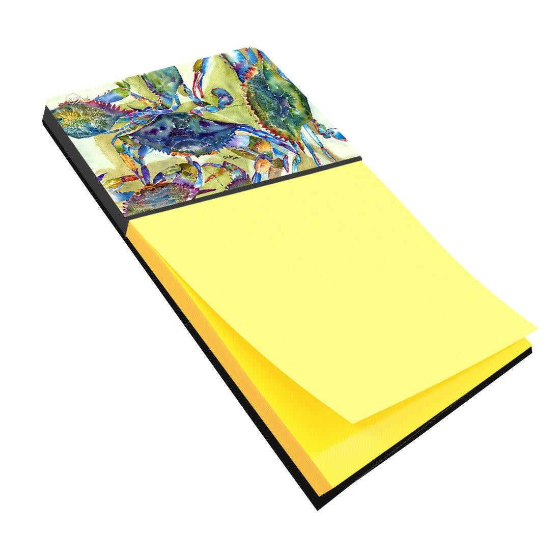 Crab All Over Watercolor Sticky Note Holder Refillable Dispenser Desk Accessory 3x3 Pad Gift