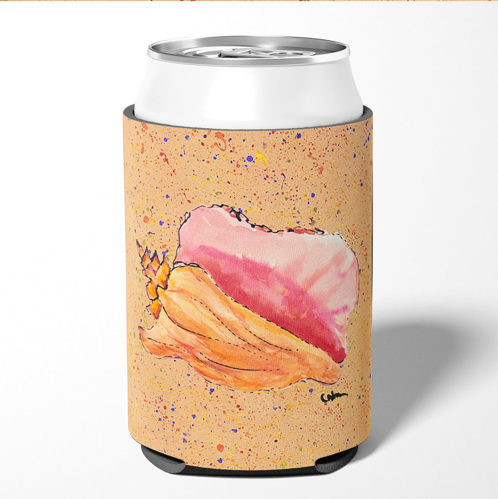 Shells Can or Bottle Hugger Cooler Sleeve for Standard 12 oz Cans, Insulated Foam Beer & Soda Can Hugger Reusable