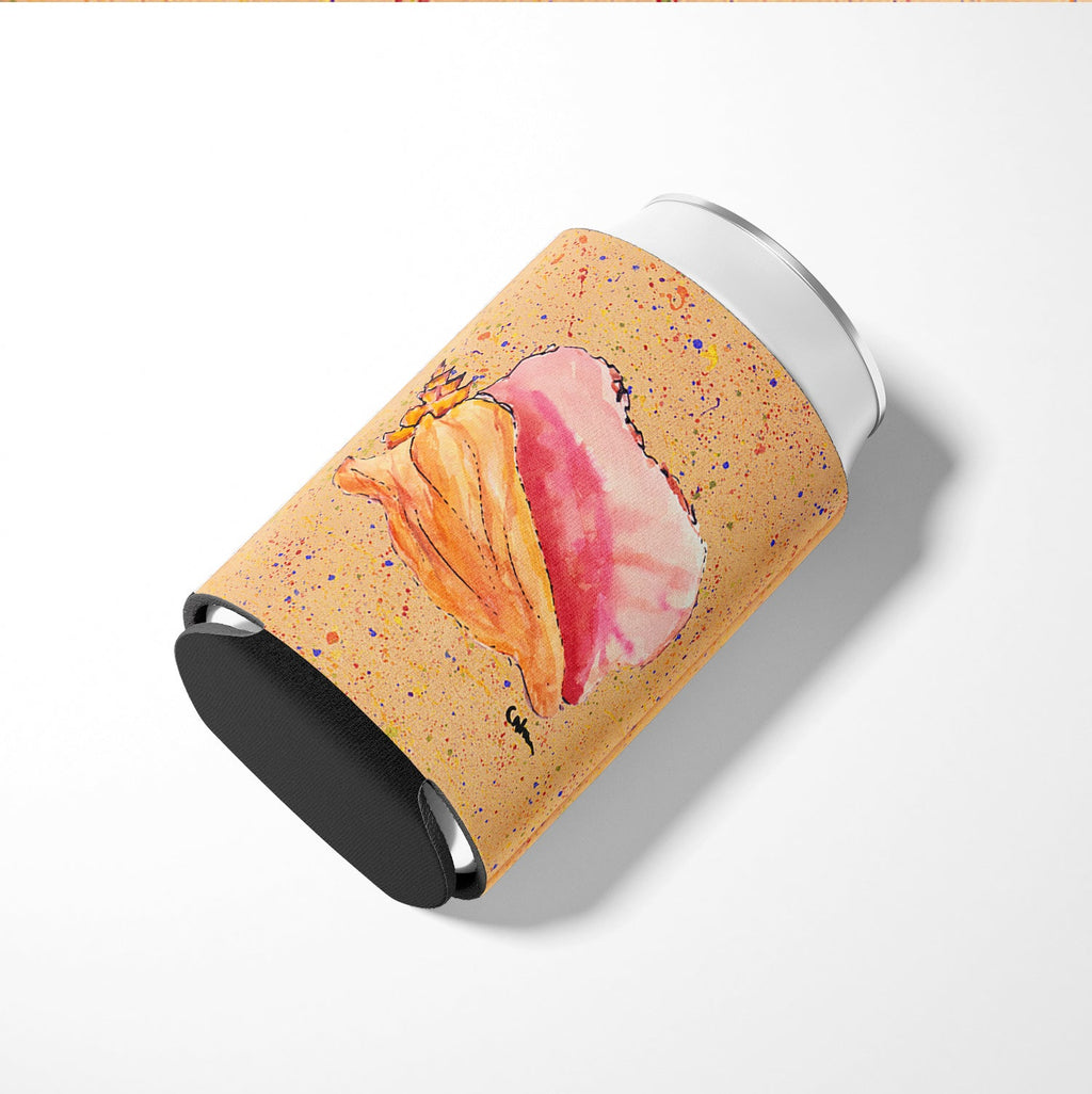 Shells Can or Bottle Hugger Cooler Sleeve for Standard 12 oz Cans, Insulated Foam Beer & Soda Can Hugger Reusable