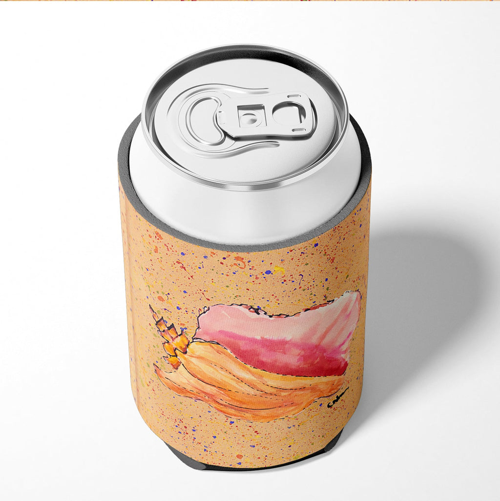 Shells Can or Bottle Hugger Cooler Sleeve for Standard 12 oz Cans, Insulated Foam Beer & Soda Can Hugger Reusable