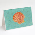 Shells Greeting Cards Pack of 8 Blank Cards with Envelopes Whimsical A7 Size 5x7