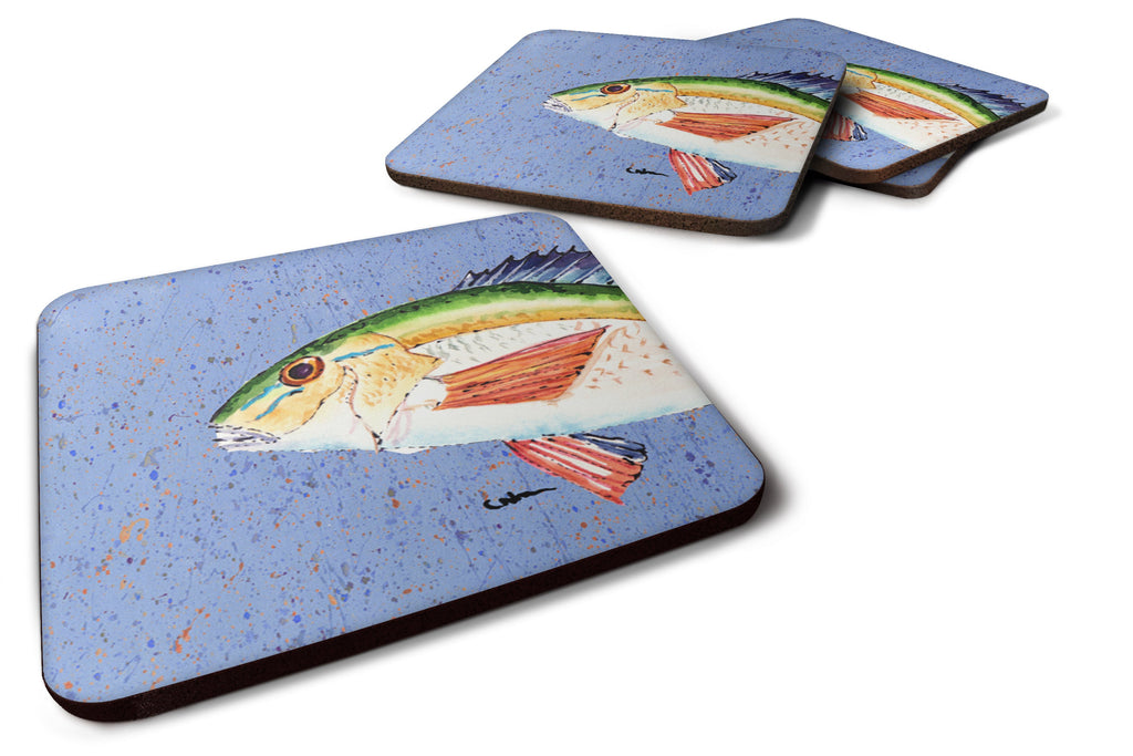 Rainbow Trout on Blue Foam Coasters Set of 4 Cup Coasters for Indoor Outdoor, Tabletop Protection, Anti Slip, Mouse pad Material