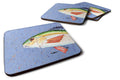 Rainbow Trout on Blue Foam Coasters Set of 4 Cup Coasters for Indoor Outdoor, Tabletop Protection, Anti Slip, Mouse pad Material