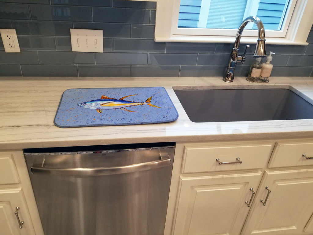 Tuna Fish Dish Drying Mat Absorbent Dish Drying Mat Pad for Kitchen Counter Dish Drainer Mat for Countertop, 14 x 21", Multicolor