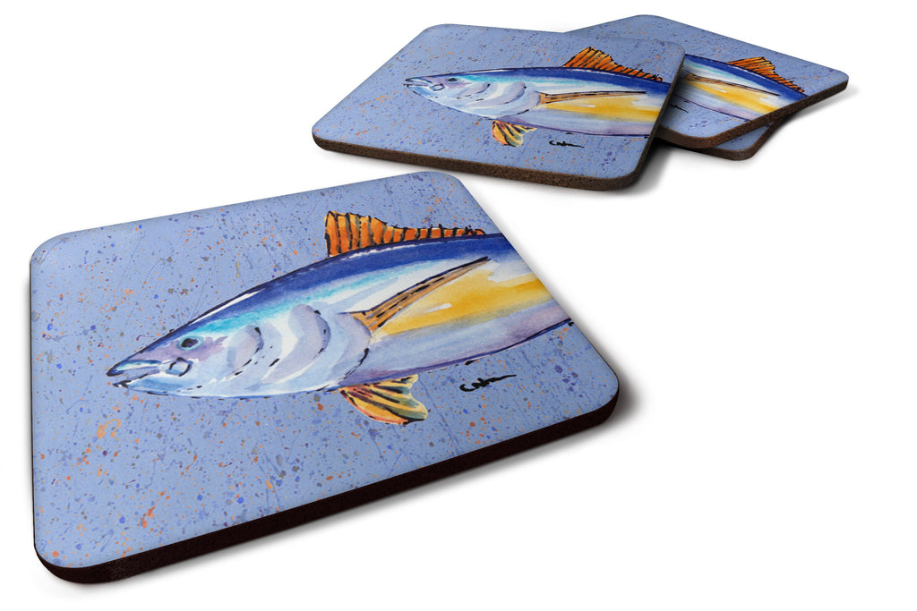 Tuna Fish Foam Coasters Set of 4 Cup Coasters for Indoor Outdoor, Tabletop Protection, Anti Slip, Mouse pad Material