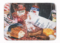 Red Beans and Rice Memory Foam Kitchen Mat Machine Washable Anti-Fatigue Cushion Comfort Bath or Kitchen Rug