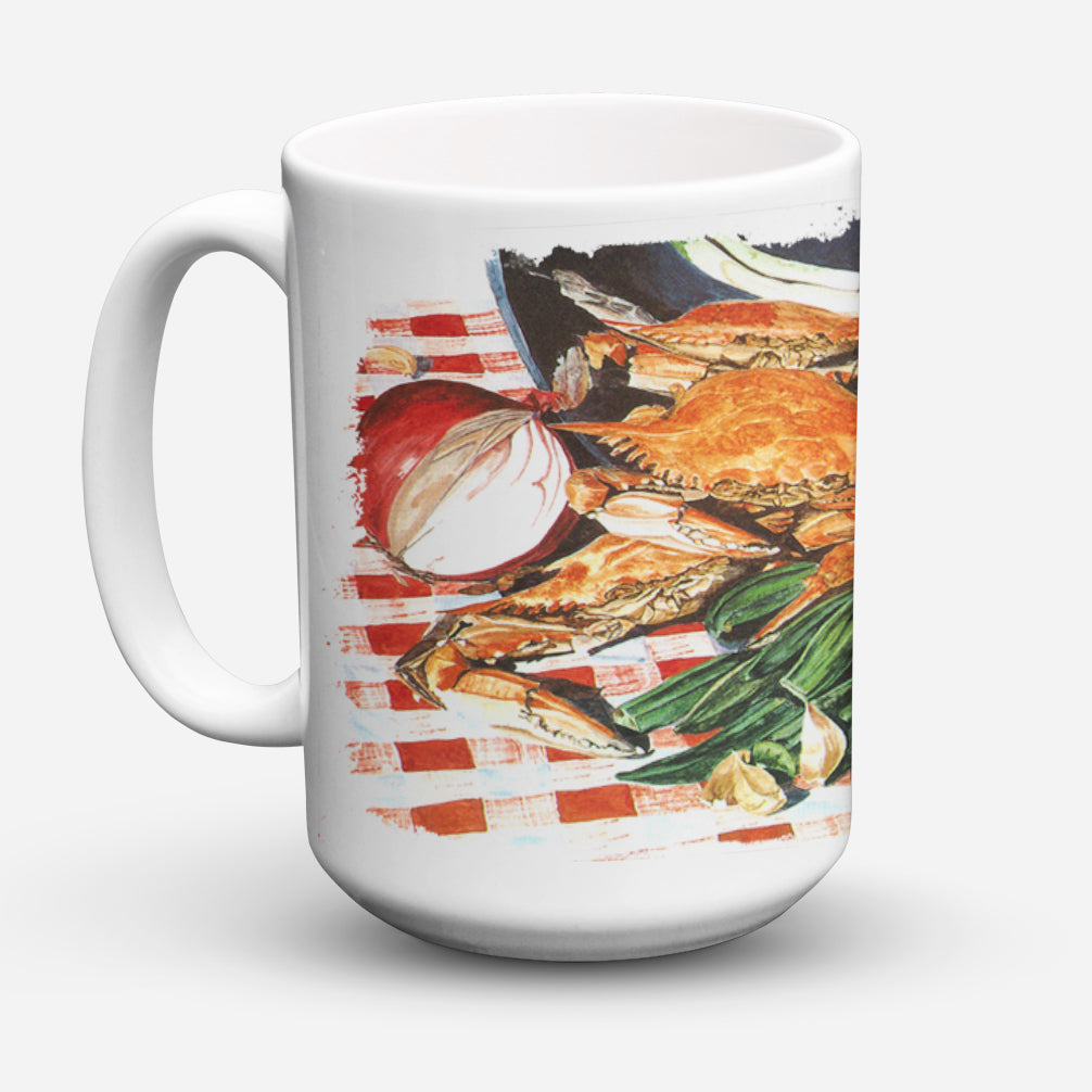 Crab Boil Ceramic Coffee Mug 15 oz Decorative Large C Handle Mug Cup for Tea, Cocoa Hot Chocolate