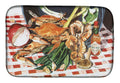 Crab Boil Dish Drying Mat Absorbent Dish Drying Mat Pad for Kitchen Counter Dish Drainer Mat for Countertop, 14 x 21", Multicolor