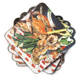Crab Boil Foam Coasters Set of 4 Cup Coasters for Indoor Outdoor, Tabletop Protection, Anti Slip, Mouse pad Material