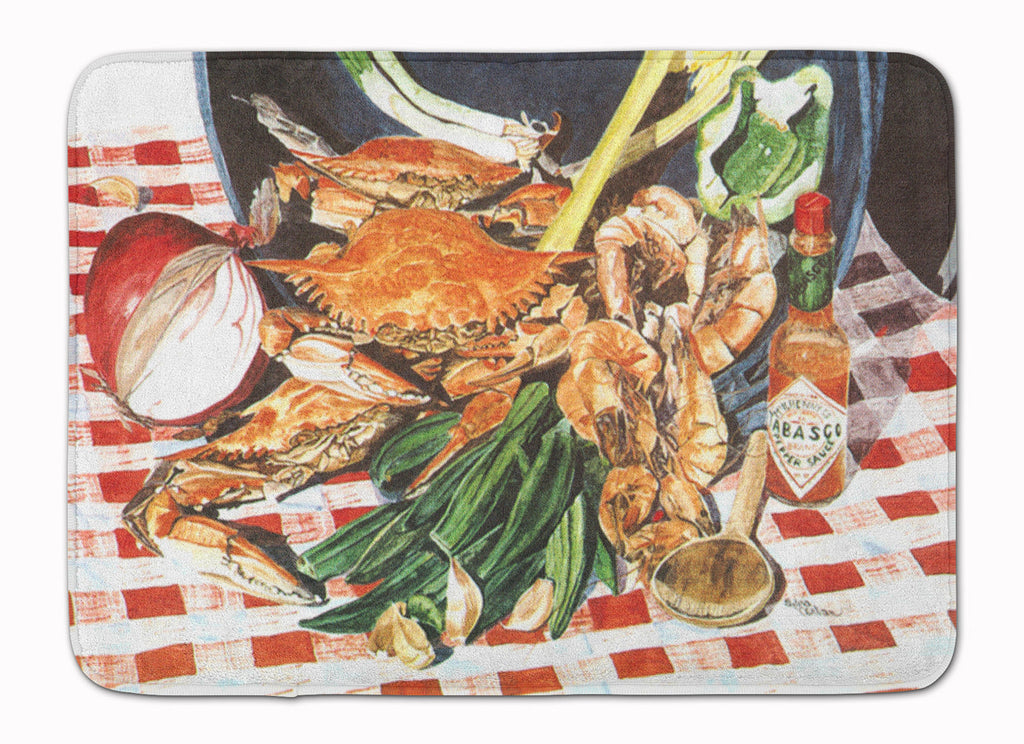 Crab Boil Memory Foam Kitchen Mat Machine Washable Anti-Fatigue Cushion Comfort Bath or Kitchen Rug