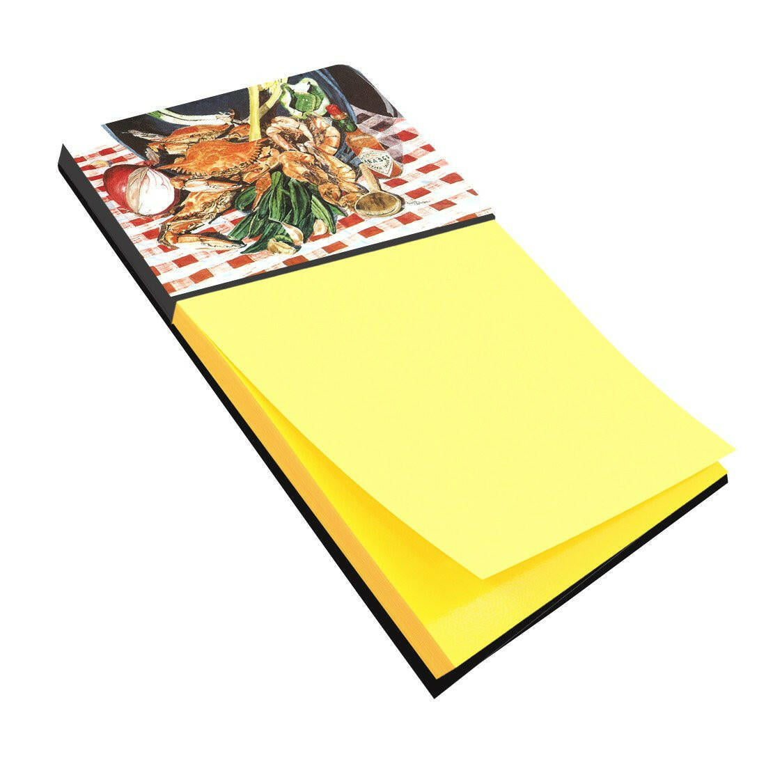 Crab Boil Watercolor Sticky Note Holder Refillable Dispenser Desk Accessory 3x3 Pad Gift