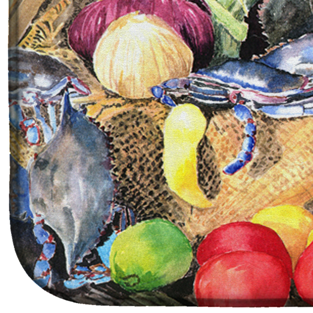 Barq's and Crabs Dish Drying Mat Absorbent Dish Drying Mat Pad for Kitchen Counter Dish Drainer Mat for Countertop, 14 x 21", Multicolor