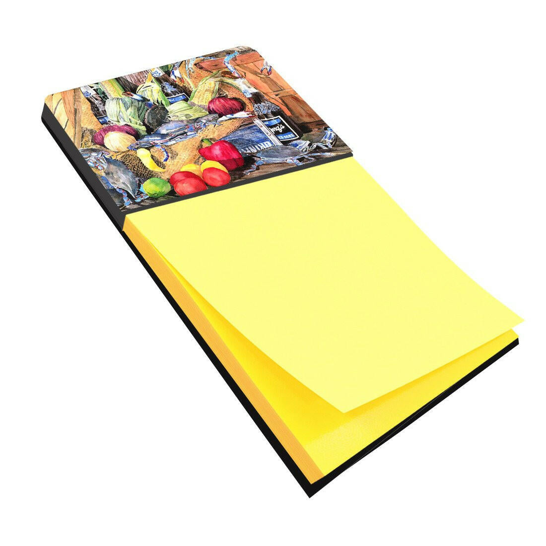 Barq's and Crabs Watercolor Sticky Note Holder Refillable Dispenser Desk Accessory 3x3 Pad Gift