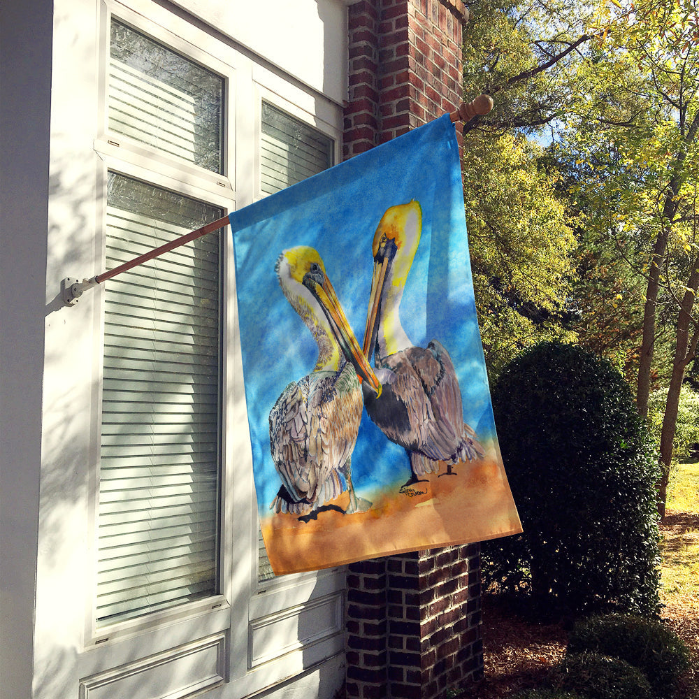 Pelican House Flag 28x40 Porch Sleeve Pole Decorative Outside Yard Banner Artwork Wall Hanging, Polyester