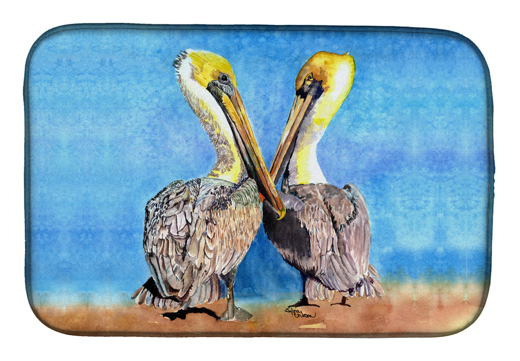 Pelican Dish Drying Mat Absorbent Dish Drying Mat Pad for Kitchen Counter Dish Drainer Mat for Countertop, 14 x 21", Multicolor