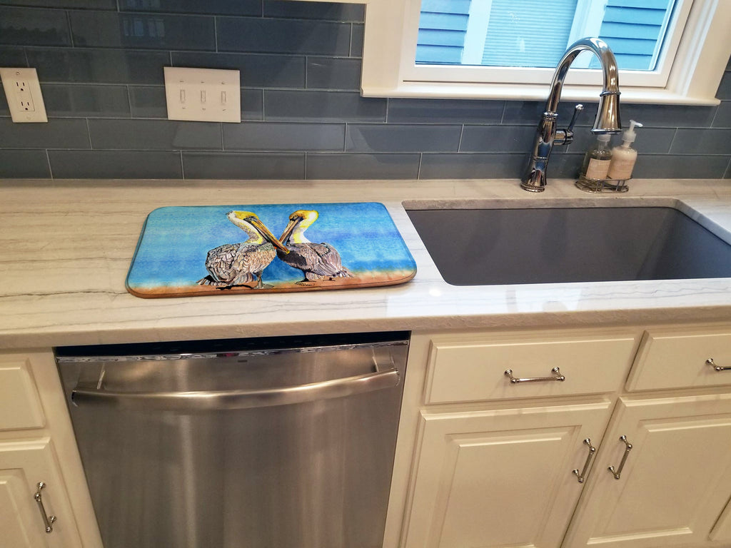 Pelican Dish Drying Mat Absorbent Dish Drying Mat Pad for Kitchen Counter Dish Drainer Mat for Countertop, 14 x 21", Multicolor